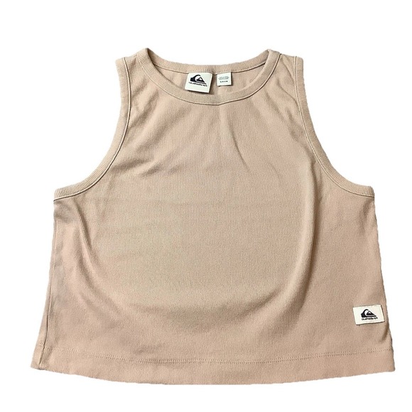 Quicksilver Tank Top Women's Small Boxy Beige Tan - Picture 1 of 5